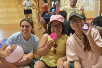 Camp Loyaltown campers and their crafts